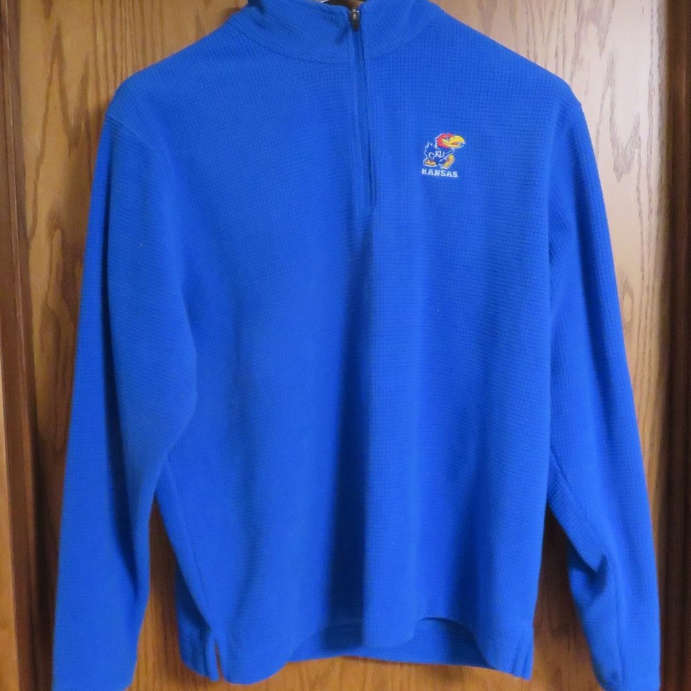 NWT KU JAYHAWK  PULL OVER LONG SLEEVE WARM UP